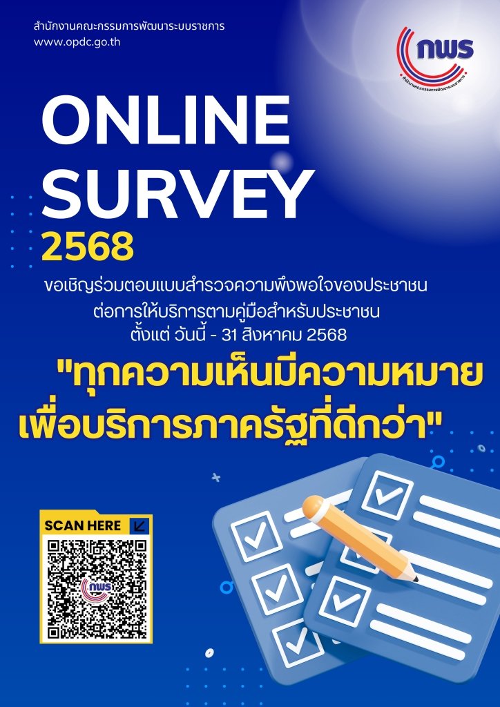 การสำรวจความพึงพอใจของประชาชนต่อการให้บริการของหน่วยงานของรัฐ